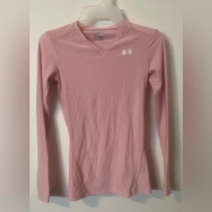 Baby pink long sleeve under armor compression shirt